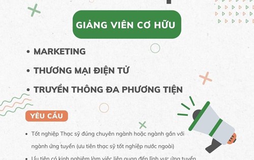 Tuyển dụng giảng viên cơ hữu